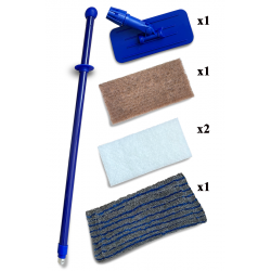 Kit Saving: DC177 Doodlebug Oiling for manual application (doodlebug, handle, white pad, beige pad and scrub mop head) (DC)